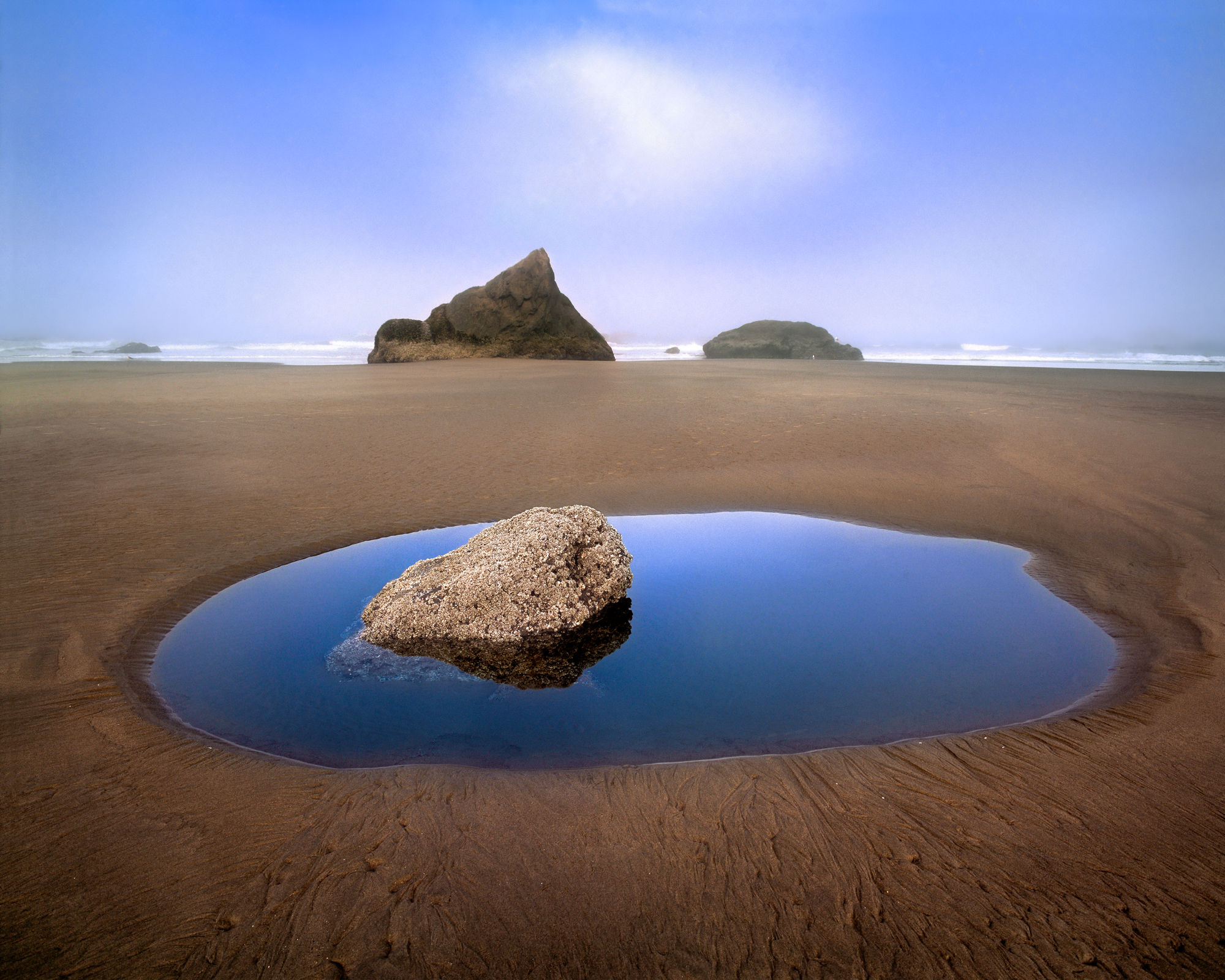 Tidepool & Fog, Face Rock, Oregon